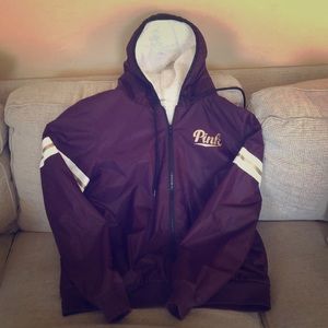 PINK Sherpa lined zip up jacket